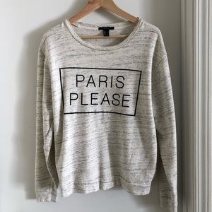 ‘Paris Please’ forever 21 sweater